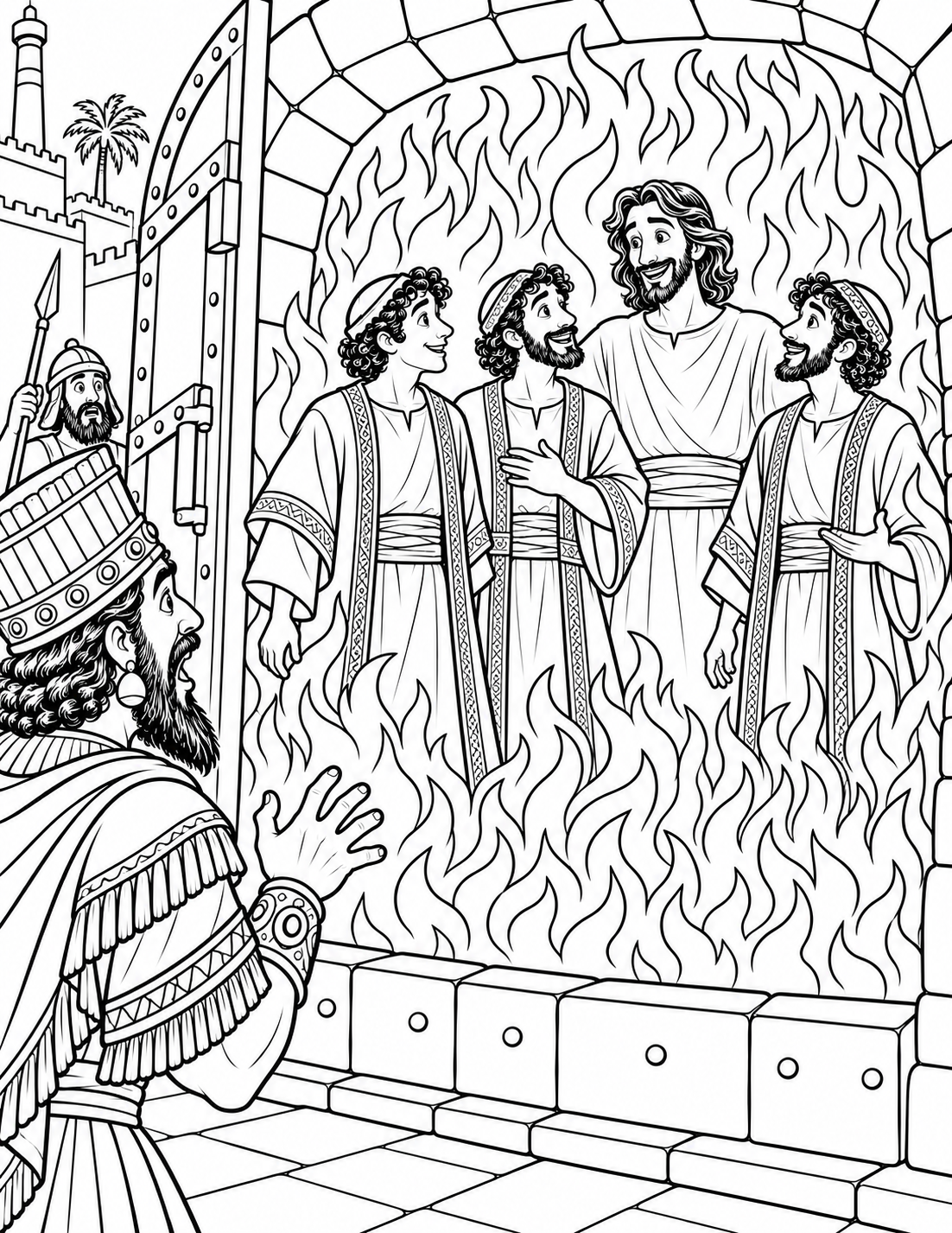 Fiery Furnace — coloring page