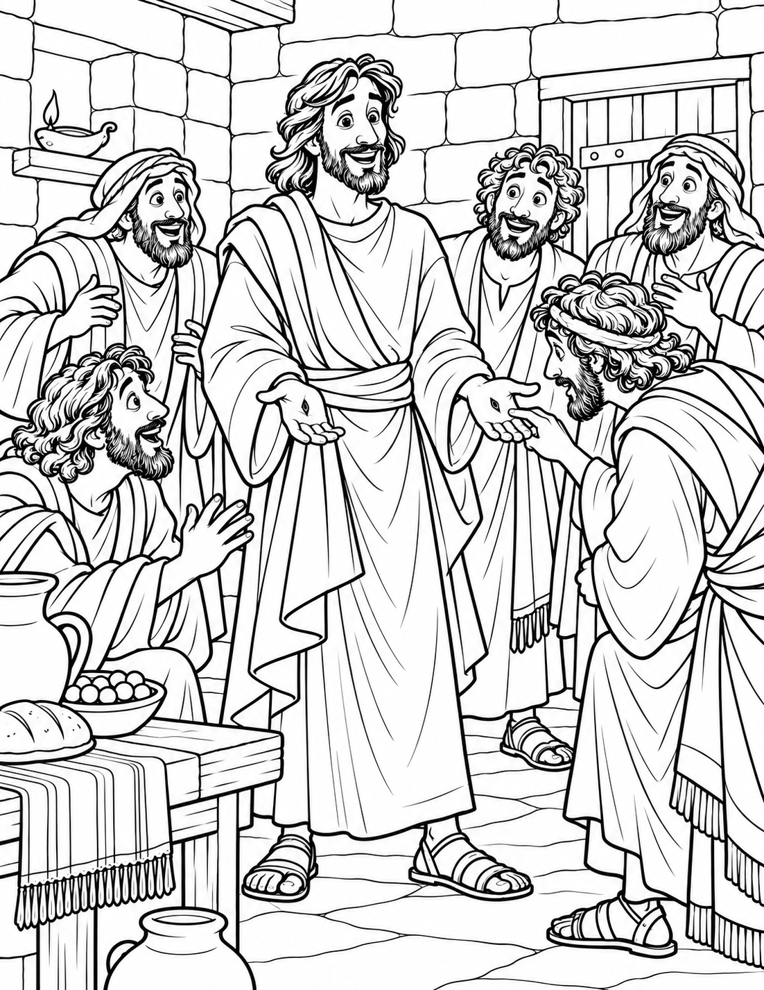 Jesus Appears to Disciples — coloring page