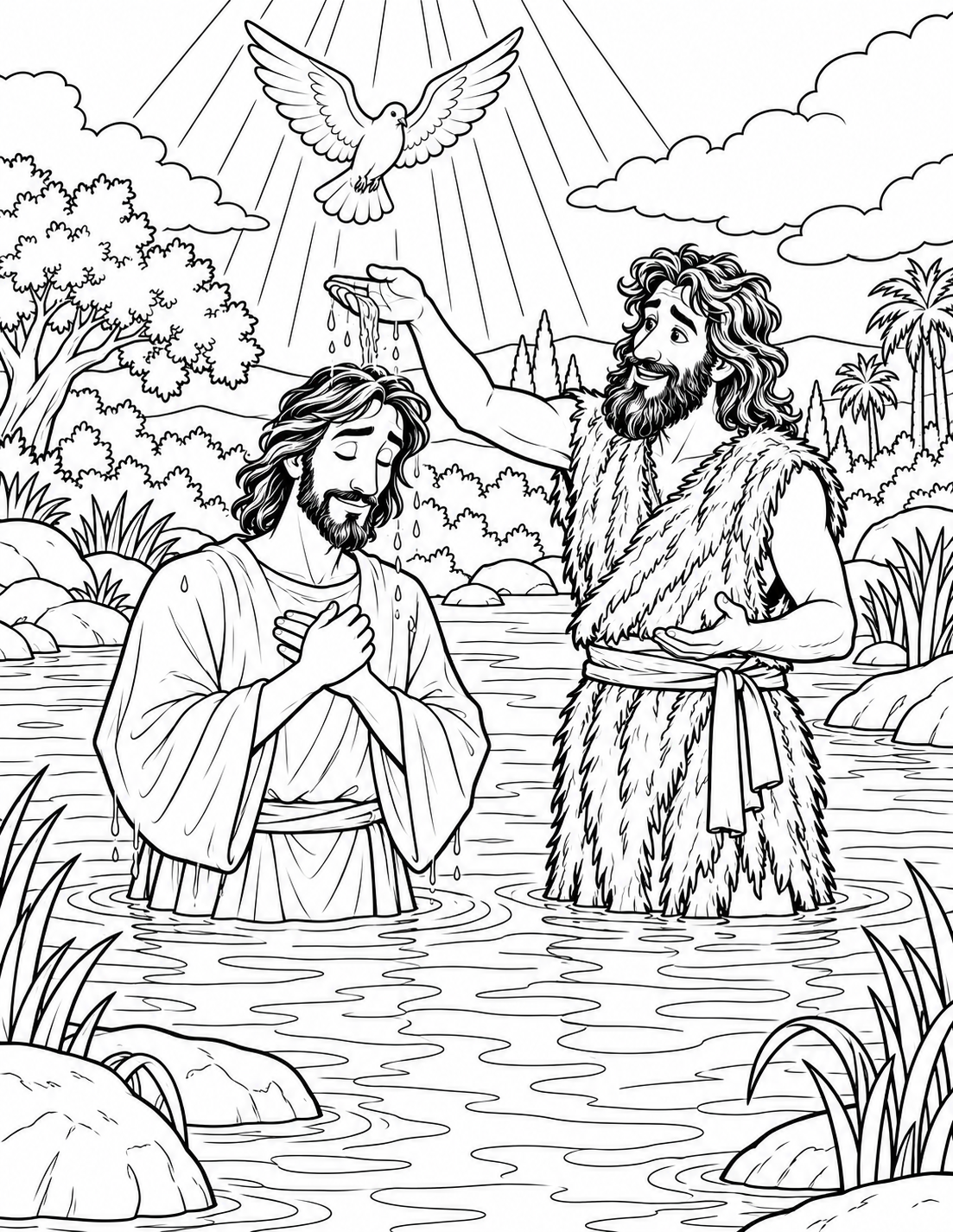 John the Baptist — coloring page