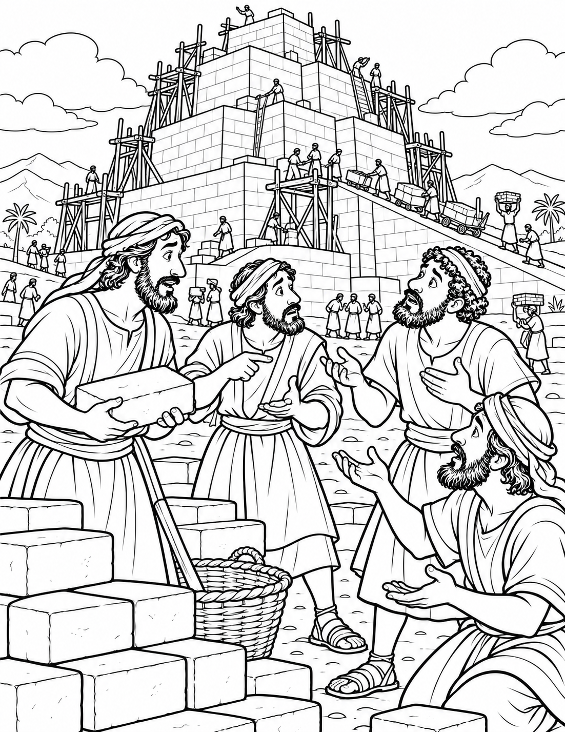 Tower of Babel — coloring page